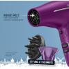 imageConair Hair Dryer Worldwide Travel Hair Dryer with Smart Voltage Technology and Folding Handle Includes ConcentratorPurple