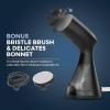imageConair Handheld Garment Steamer for Clothes Compact Fabric Steamer for Home or Travel Quick 30Second HeatUp 10Minute Continuous Steam Includes Bristle Brush ampamp Delicates Bonnet Black GS81