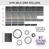 imageConair Heatless Curlers 31 Count  Heatless Curls Overnight Assorted Sizes  Self Grip Hair Rollers  Hair Styling Tools  Black ampamp Gray  wStorage CaseBlack  Grey