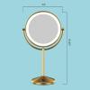 imageConair Lighted Makeup Mirror LED Vanity Mirror 1X10X Magnifying Mirror Double Sided Battery Operated in Brushed Brass