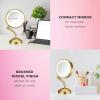 imageConair Lighted Makeup Mirror LED Vanity Mirror 1X10X Magnifying Mirror Double Sided Battery Operated in Rose GoldBrushed Brass 1X5X Magnification