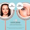 imageConair Lighted Makeup Mirror LED Vanity Mirror 1X10X Magnifying Mirror Double Sided Battery Operated in Rose GoldRose Gold 1X10X Magnification
