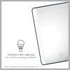 imageConair Lighted Makeup Mirror LED Vanity Mirror 1X10X Magnifying Mirror with Phone Holder Battery Operated in Glossy WhiteNavy Blue With Adjustable Stand