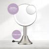 imageConair Lighted Makeup Mirror LED Vanity Mirror 1X5X Magnifying Mirror with Adjustable Telescoping Corded in Brushed NickelHandheld Vanity Mirror with Removal Base