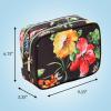 imageConair Makeup Bag  Travel Toiletry Bag  Cosmetic Bag  Toiletry Bag for Women  Double Zip Organizer  Tropical PrintBlack Floral