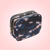 imageConair Makeup Bag  Travel Toiletry Bag  Cosmetic Bag  Toiletry Bag for Women  Double Zip Organizer  Tropical PrintBlue  Pink  Black Camo