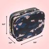 imageConair Makeup Bag  Travel Toiletry Bag  Cosmetic Bag  Toiletry Bag for Women  Double Zip Organizer  Tropical PrintBlue  Pink  Black Camo