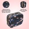 imageConair Makeup Bag  Travel Toiletry Bag  Cosmetic Bag  Toiletry Bag for Women  Double Zip Organizer  Tropical PrintBlue  Pink  Black Camo