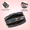 imageConair Makeup Bag  Travel Toiletry Bag  Cosmetic Bag  Toiletry Bag for Women  Double Zip Organizer  Tropical PrintBlue  Pink  Black Camo