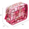 imageConair Makeup Bag  Travel Toiletry Bag  Cosmetic Bag  Toiletry Bag for Women  Double Zip Organizer  Tropical PrintGlinda Pink
