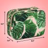 imageConair Makeup Bag  Travel Toiletry Bag  Cosmetic Bag  Toiletry Bag for Women  Double Zip Organizer  Tropical PrintPink Palm