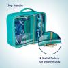 imageConair Makeup Bag  Travel Toiletry Bag  Cosmetic Bag  Toiletry Bag for Women  Double Zip Organizer  Tropical PrintTeal Palm