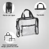 imageConair Makeup Bag  Travel Toiletry Bag  Cosmetic Bag  Toiletry Bag for Women Perfect for Vacations  Weekender Shape  Clear PVC with Black Trim1 Count Pack of 1