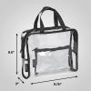 imageConair Makeup Bag  Travel Toiletry Bag  Cosmetic Bag  Toiletry Bag for Women Perfect for Vacations  Weekender Shape  Clear PVC with Black Trim1 Count Pack of 1