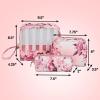 imageConair Makeup Bag Cosmetic Bag  Great for Makeup Brushes or Cosmetics Perfect Size for Purse or CarryOn 3 Piece Set in Pink Floral PrintWhite Stripes  Pink Floral