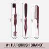 imageConair Slick Back Tail Comb Set 3Pack with Fine Tooth Tail Comb Edge Brush and Smoothing Brush for Teasing Parting and Smoothing Sleek Hair Styles Control Hair Flyaways