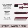 imageConair Slick Back Tail Comb Set 3Pack with Fine Tooth Tail Comb Edge Brush and Smoothing Brush for Teasing Parting and Smoothing Sleek Hair Styles Control Hair Flyaways