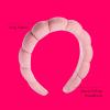 imageConair Spa Makeup and Face Washing Headband Pink Bubble Design 1 Count UltraAbsorbent Microfiber Headband for Washing Face Soft Terry Cloth NoSqueeze NoPull Band Gentle on Hair and HeadBlush Pink