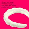 imageConair Spa Makeup and Face Washing Headband UltraAbsorbent Microfiber Skincare Headband Soft Terry Cloth NoPull Band Gentle on Hair and Head Bubble Design Ivory