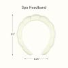 imageConair Spa Makeup and Face Washing Headband UltraAbsorbent Microfiber Skincare Headband Soft Terry Cloth NoPull Band Gentle on Hair and Head Bubble Design Ivory