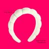 imageConair Spa Makeup and Face Washing Headband UltraAbsorbent Microfiber Skincare Headband Soft Terry Cloth NoPull Band Gentle on Hair and Head Bubble Design Ivory