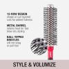 imageConair Style ampamp Volumize Metal Round hair brush  Blow Drying brush  Hairbrush for Short Hair Length  Color at random 1 Count