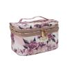 imageConair Travel Makeup Bag Large Toiletry and Cosmetic Bag Perfect Size for Use At Home or Travel Train Case Shape in Pink Floral Print