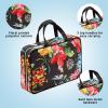 imageConair Travel Toiletry Bag  Makeup Bag  Cosmetic Bag Travel Makeup BagBlack Floral