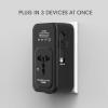 imageConair Universal Travel Adapter  AllinOne European and Worldwide Travel Plug Adapter with Surge Protection  Includes Charging Cable and USB C Port