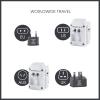 imageConair Universal Travel Adapter with USB European Plug Adapter with Surge Protection AllinOne Travel Adapter Worldwide1 Piece Set