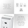 imageConair Universal Travel Adapter with USB European Plug Adapter with Surge Protection AllinOne Travel Adapter Worldwide6 Piece Set