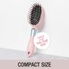 imageConair Velvet Touch oval cushion hair brush  Travel Hairbrush Detangling  curly or straight styles  detangler brushes  women or men  Blush PinkPink