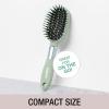 imageConair Velvet Touch oval cushion hair brush  Travel Hairbrush Detangling  curly or straight styles  detangler brushes  women or men  Blush PinkSage Green