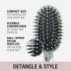 imageConair Velvet Touch oval cushion hair brush  Travel Hairbrush Detangling  curly or straight styles  detangler brushes  women or men  Blush PinkSage Green