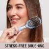 imageConair Velvet Touch oval cushion hair brush  Travel Hairbrush Detangling  curly or straight styles  detangler brushes  women or men  Blush PinkSky Blue