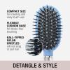 imageConair Velvet Touch oval cushion hair brush  Travel Hairbrush Detangling  curly or straight styles  detangler brushes  women or men  Blush PinkSky Blue