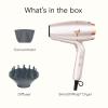 imageINFINITI PRO CONAIR SmoothWrap Hair Dryer Blow Dryer with Diffuser and Concentrator Attachments Advanced Plasma and Ceramic Technology for Less Frizz More Volume and Body MintPink Champagne