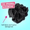 imageScunci by Conair The Original Scrunchie hair accessories  hair accessories for women  Jumbo Size in Washable Black Nylon Silk 1 CountBlack Onyx