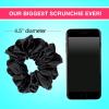 imageScunci by Conair The Original Scrunchie hair accessories  hair accessories for women  Jumbo Size in Washable Black Nylon Silk 1 CountBlack Onyx