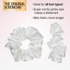 imageScunci by Conair The Original Scrunchie hair accessories  hair accessories for women  Jumbo Size in Washable Black Nylon Silk 1 CountWhite