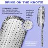 imageThe Knot Dr hair brush by Conair  Detangling hair brush  Removes Knots and Tangles in wet or dry hair  curly hair brush  PurpleBlackWhite Floral
