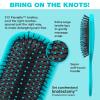 imageThe Knot Dr hair brush by Conair  Detangling hair brush  Removes Knots and Tangles in wet or dry hair  curly hair brush  PurpleCoral Blue