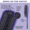 imageThe Knot Dr hair brush by Conair  Detangling hair brush  Removes Knots and Tangles in wet or dry hair  curly hair brush  PurplePurple