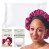 imageCONAIR x Tamera Mowry Collection Smoothing Brush and 3 in 1 Comb Set slick back hairbrush to smooth flyaways  perfect to section or tease hair  sleek ponytail bun  2 piece bundlePink Bonnet WPillowcase