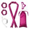 imageConair 2in1 Heat ampamp Heatless Hair Curler  HeatHeatless Curling Set Includes Satin Curling Ribbon Claw Clip 2 Scrunchies USB Cord and Satin Pouch