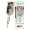 imageConair Curl Define Pro Detangler Brush for Curly Hair DualVent Design with Continuous Grooves Mixed Bristles for FrizzFree Detangling Smoothing and Curl DefinitionIvory