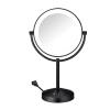 imageConair Lighted Makeup Mirror DoubleSided LED Vanity Mirror with 1X10X Magnification 3 Light Settings 3 Modes 360 Rotation Matte Black FinishMatte Black