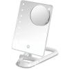 imageConair Lighted Makeup Mirror LED Vanity Mirror 1X10X Magnifying Mirror with Phone Holder Battery Operated in Glossy WhiteWhite With Phone Holder