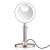 imageConair Lighted Makeup Mirror LED Vanity Mirror 1X5X Magnifying Mirror with Adjustable Telescoping Corded in Brushed NickelAdjustable Height