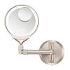 imageConair Lighted Makeup Mirror LED Vanity Mirror 1X5X Magnifying Mirror with Adjustable Telescoping Corded in Brushed NickelWall Mount
